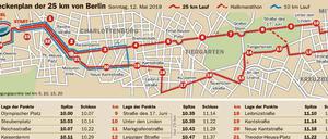 Die Route des 25-Kilometer-Laufs – einfach anklicken und herunterladen.