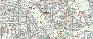 Der Sperrkreis am Bahnhof Hermsdorf