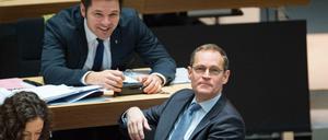 Michael Müller, Regierender Bürgermeister von Berlin, und der Staatssekretär für Wissenschaft, Steffen Krach (beide SPD), werden für ihre Arbeit in der Wissenschaft sogar von der Opposition gelobt (das Foto ist aus dem Jahr 2018).