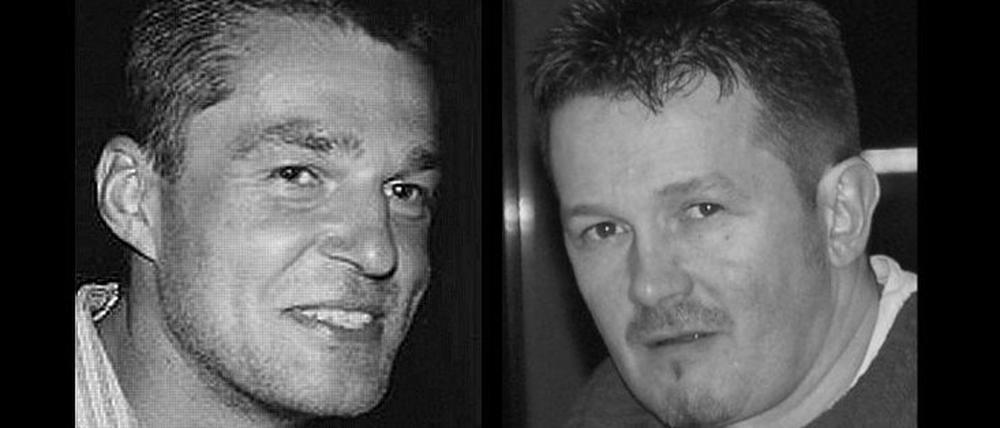 Die beiden getöteten Polizisten Roland "Boulette" Krüger (l.) und Uwe Lieschiedd