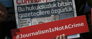 Demonstration für Pressefreiheit im September 2019.