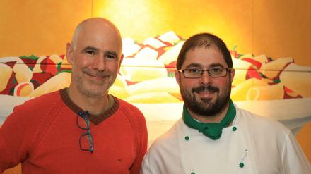 Nudelexperten: Inhaber Alessandro Mannozzi (li.) und Küchenchef Bruno Bernardis im Restaurant „Bocca di Bacco“.