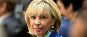 Die SPD-Abgeordnete Doris Schröder-Köpf steht am 21.09.2017 im Landtag in Hannover (Niedersachsen).