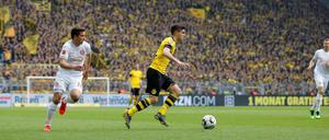 Dortmund (hier mit Christian Pulisic) mühte sich zum 3:2 gegen Düsseldorf.