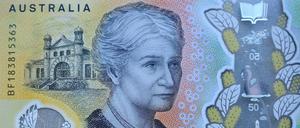 Der 50-Dollar-Schein ist der Schein, der in Australien am meisten benutzt wird. 