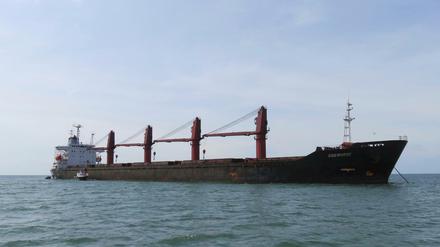 Das nordkoreanische Frachtschiff „Wise Honest“. 