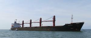 Das nordkoreanische Frachtschiff „Wise Honest“. 