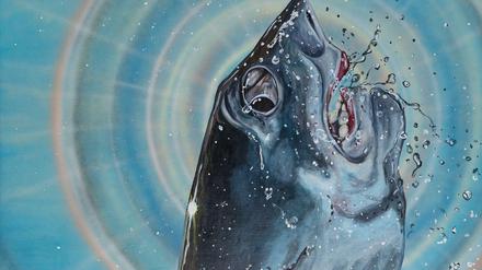 Flosse hoch. Ein bisschen psychedelisch geht auch. Ein Bild aus der Reihe "The Great White Fear".