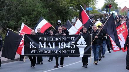 NPD-Aufmarsch in Mecklenburg-Vorpommern.