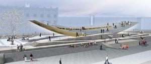 Ist der Entwurf der Einheitswippe ein Plagiat? Christoph Lauenstein reklamiert die Idee für sich. 