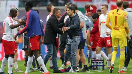 Ein Rudel in Weiß und Grau. Am Ende waren irgendwie alle in Leipzig ganz einverstanden mit dem 0:0.