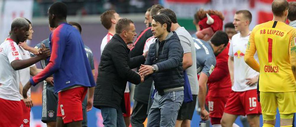 Ein Rudel in Weiß und Grau. Am Ende waren irgendwie alle in Leipzig ganz einverstanden mit dem 0:0.