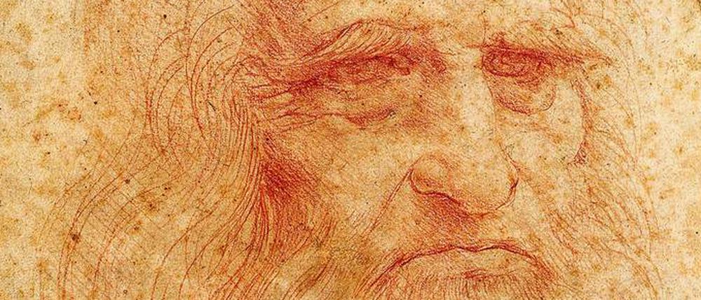 Leonardos Zeichnung „Autoritratto“ könnte ein Selbst- oder Philosophenporträt sein.