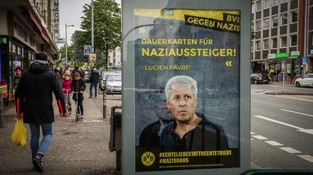Die Plakate. Der Verein Borussia Dortmund hat diese Aktion nicht initiiert.
