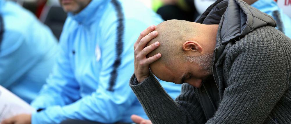 Auf einen Erfolg in der Champions League wartet Pep Guardiola mit Manchester City noch. Vielleicht etwas länger als gedacht.