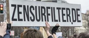 Demonstration gegen die EU-Urheberrechtsreform