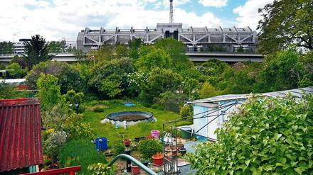 Der gegenüber dem ICC gelegene Teil des Bahngeländes war nie Bestandteil der Parkplanung.