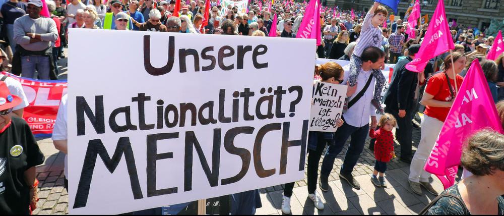 Auch in Hamburg fand eine große Demonstration statt.