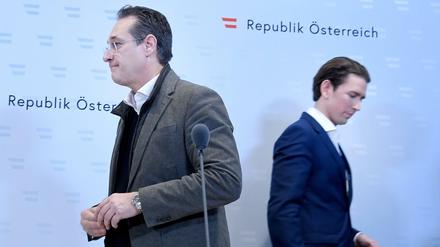 Ab jetzt getrennte Wege: Heinz-Christian Strache von der FPÖ (l.) und Sebastian Kurz von der ÖVP. 