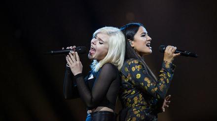 Die Sängerinnen Carlotta Truman (links) und Laurita Spinelli treten als Pop-Duo "S!sters" beim Eurovision Song Contest 2019 auf. 