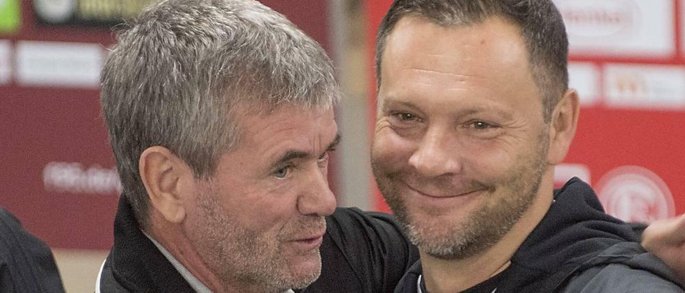 Gewinner und Verlierer. Friedhelm Funkel und Pal Dardai sehen sich in der kommenden Saison nicht wieder.