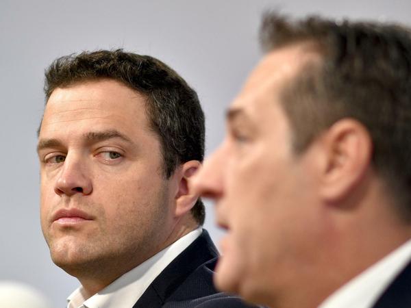 Der frühere Wiener Vize-Bürgermeister Johann Gudenus (links) und der langjährige FPÖ-Chef Heinz-Christian Strache.