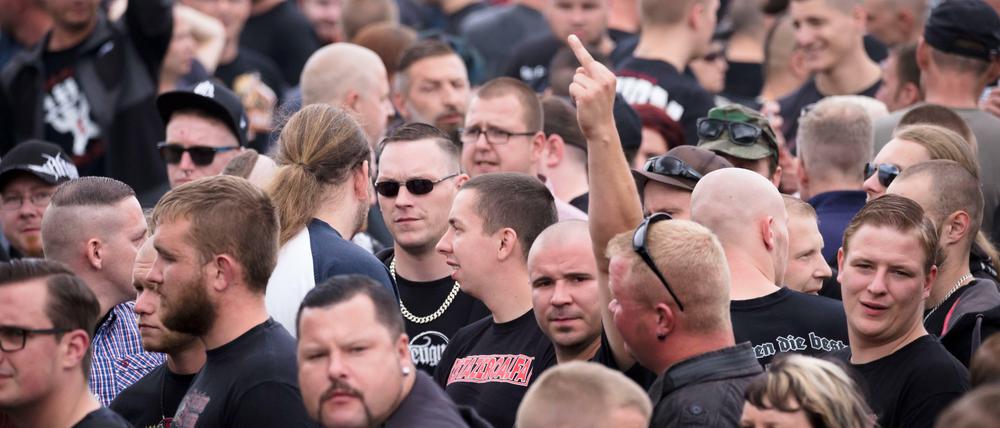 "Rock gegen Überfremdung" im Juli 2017 im thüringischen Themar.