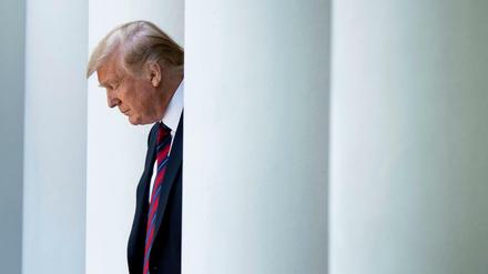 US-Präsident Donald Trump im Garten des Weißen Hauses 