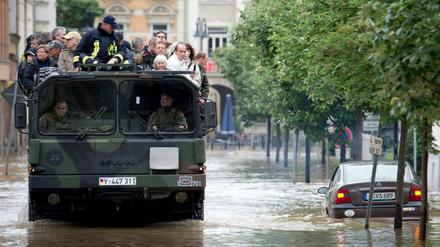 Die Bundeswehr half auch beim Hochwasser 2013 in Thüringen.