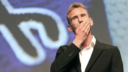 Ein letztes Mal. Fabian Lustenberger verabschiedet sich auf der Mitgliederversammlung von Hertha BSC.