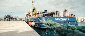Ankunft von 245 Flüchtlingen der Sea-Watch 3 in Trapani/Sizilien.