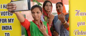 Ein Selfie als Beweis: Ich habe gewählt.