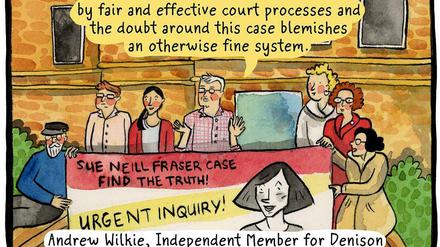 Reported Missing. Ein Panel aus der Comicreportage von Eleri Harris.