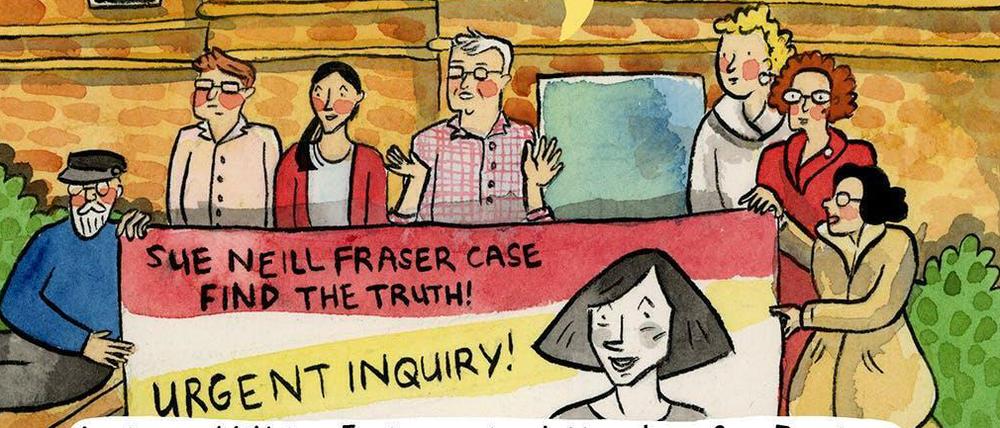 Reported Missing. Ein Panel aus der Comicreportage von Eleri Harris.