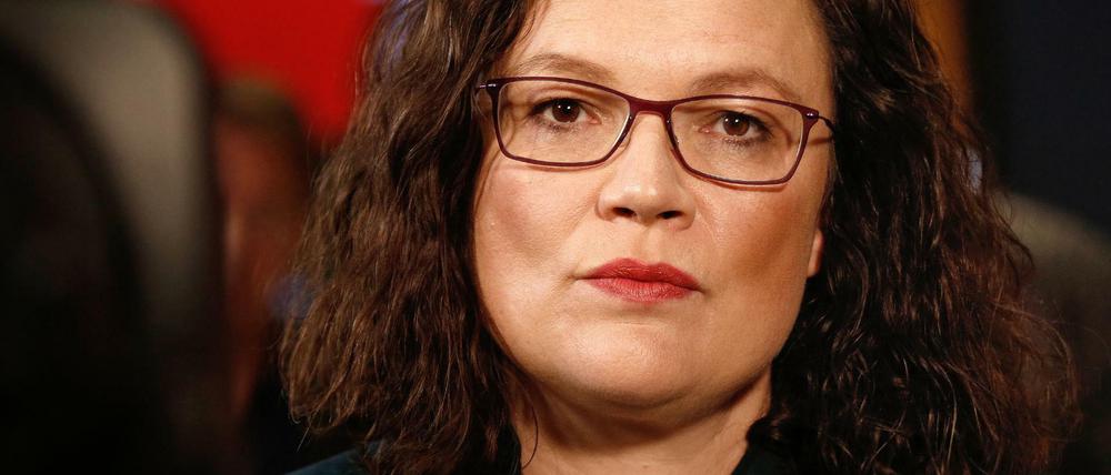 Andrea Nahles, Bundesvorsitzende der SPD, ist in ihrer Partei zunehmend umstritten.
