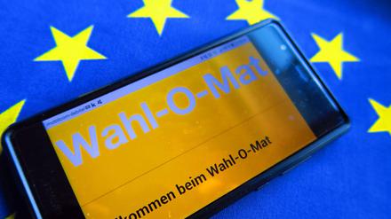 Der Wahl-O-Mat auf dem Display eines Smartphones.