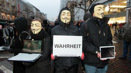 Anonymous-Aktivisten. 
