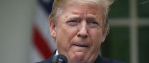 Donald Trump am Mittwoch im Rosengarten des Weißen Hauses.