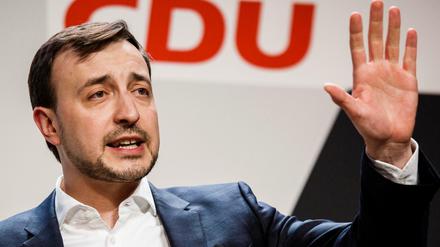 15.05.2019, Berlin: Paul Ziemiak, CDU-Generalsekretär, spricht bei der Veranstaltung "Europa-Dialog" EUREF-Campus in Berlin-Schöneberg. Foto: Carsten Koall/dpa +++ dpa-Bildfunk +++