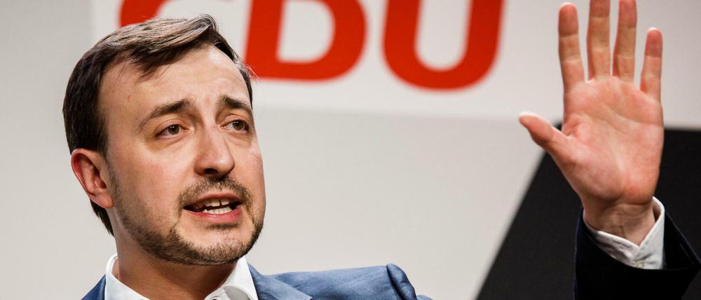 15.05.2019, Berlin: Paul Ziemiak, CDU-Generalsekretär, spricht bei der Veranstaltung "Europa-Dialog" EUREF-Campus in Berlin-Schöneberg. Foto: Carsten Koall/dpa +++ dpa-Bildfunk +++