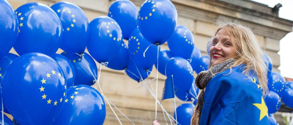 Kundgebung von «Pulse of Europe» auf dem Berliner Gendarmenmarkt