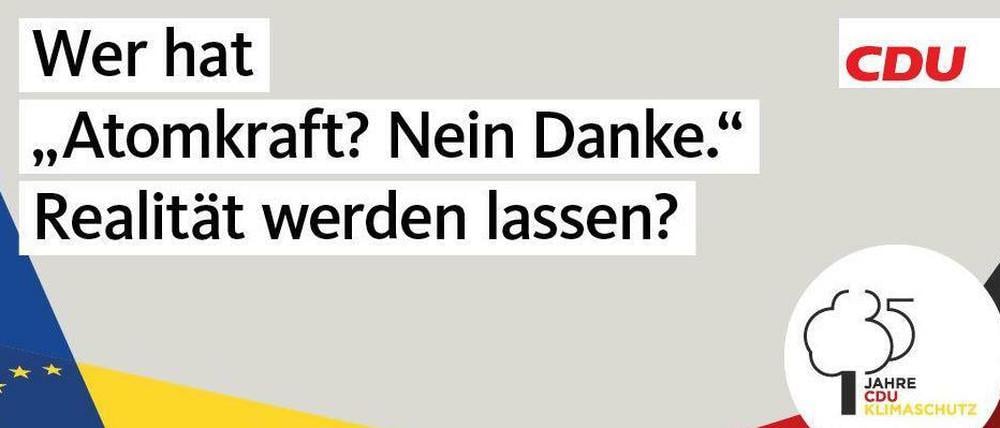 Ein "Sharepic" der CDU auf Twitter.
