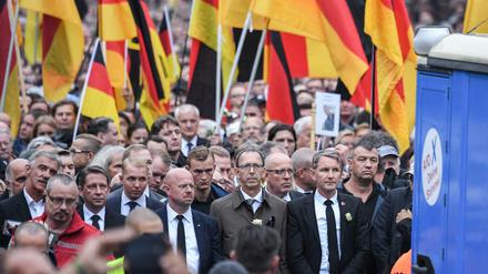 Demonstration von AfD und Pegida in Chemnitz Anfang des Jahres
