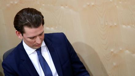 Bundeskanzler Sebastian Kurz im Parlament.