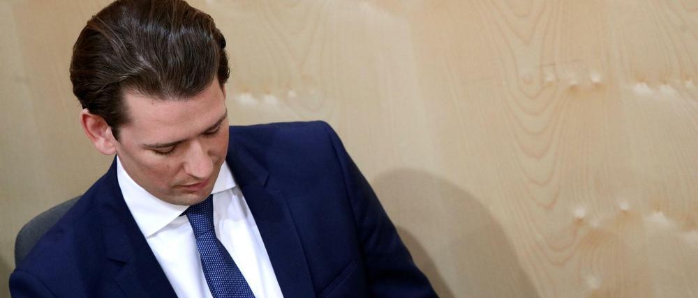 Bundeskanzler Sebastian Kurz im Parlament.