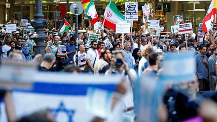 Demonstranten beim Al-Quds-Tag im vergangenen Jahr in Berlin.