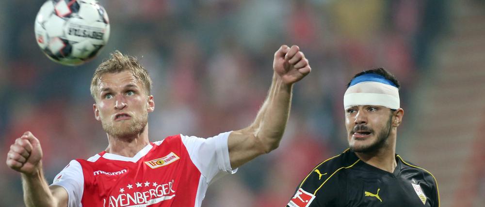 Fokussiert. Sebastian Andersson setzt sich gegen den lädierten Stuttgarter Innenverteidiger durch.