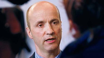 Nationaler Blick: Nicolaus Fest, der Berliner AfD-Spitzenkandidat für die Wahl am Sonntag, hält nicht viel vom EU-Parlament.
