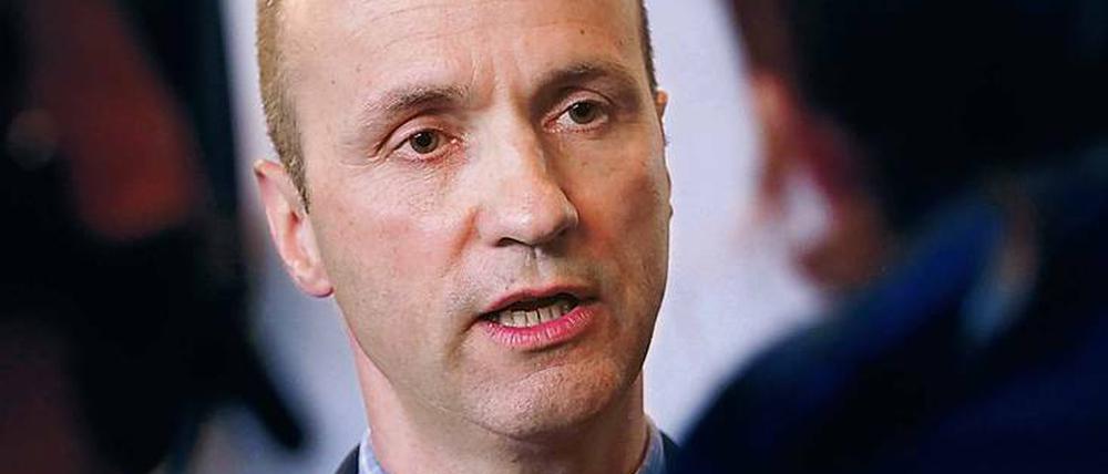 Nationaler Blick: Nicolaus Fest, der Berliner AfD-Spitzenkandidat für die Wahl am Sonntag, hält nicht viel vom EU-Parlament.