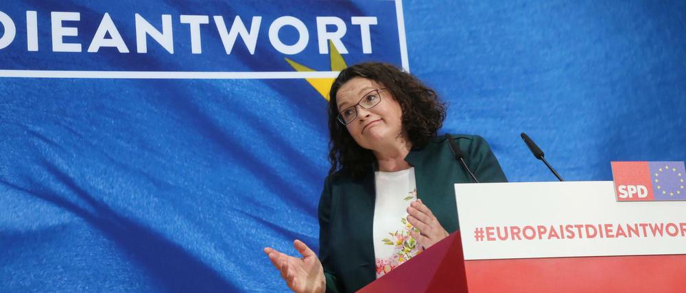 Andrea Nahles, SPD-Parteivorsitzende.